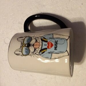 Signature housewares incorporated mug picture on both sides I woof music